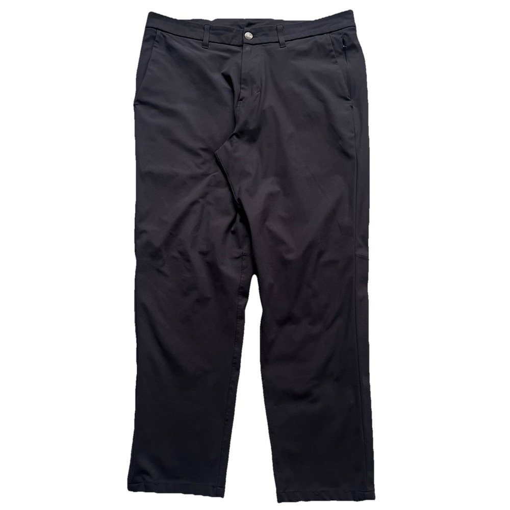 Lululemon commission pants Mens 34x27 black slim fit warpstreme Performance